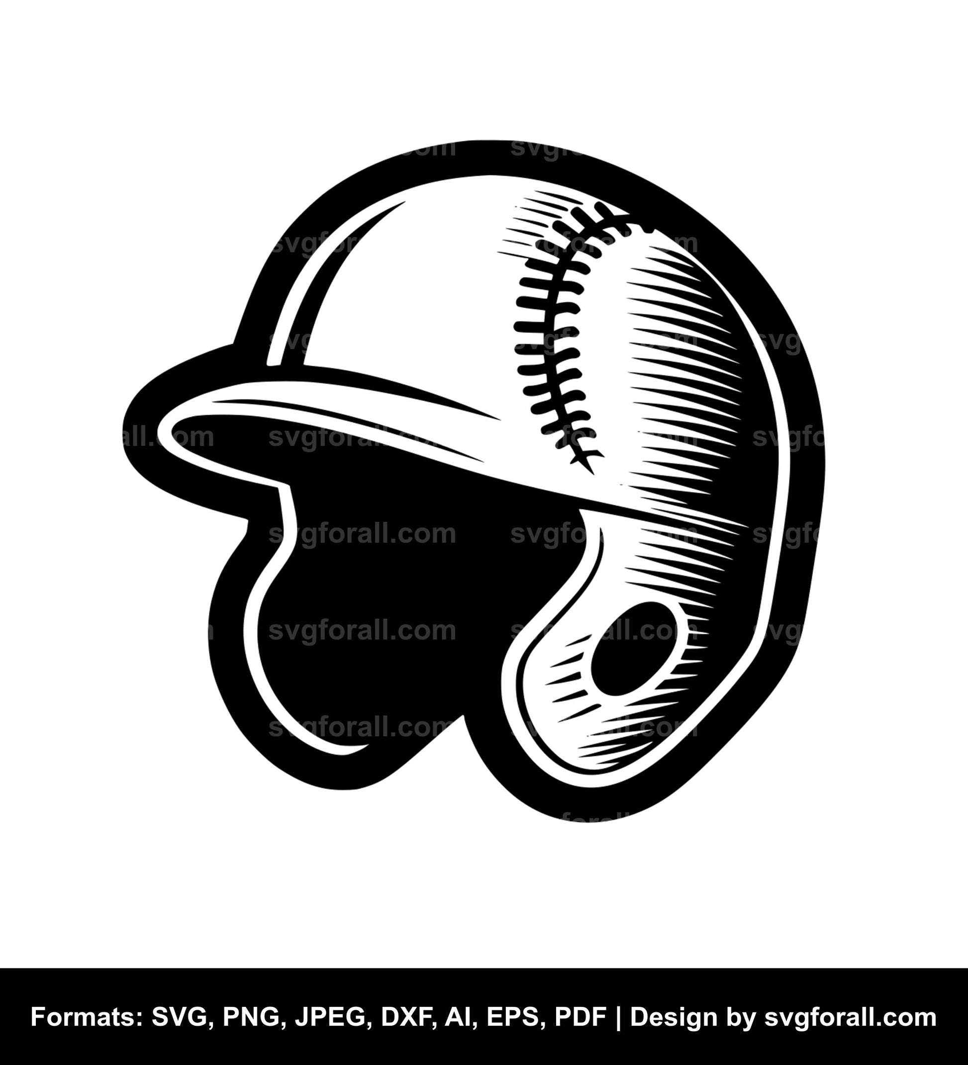 Baseball Helmet SVG Vector