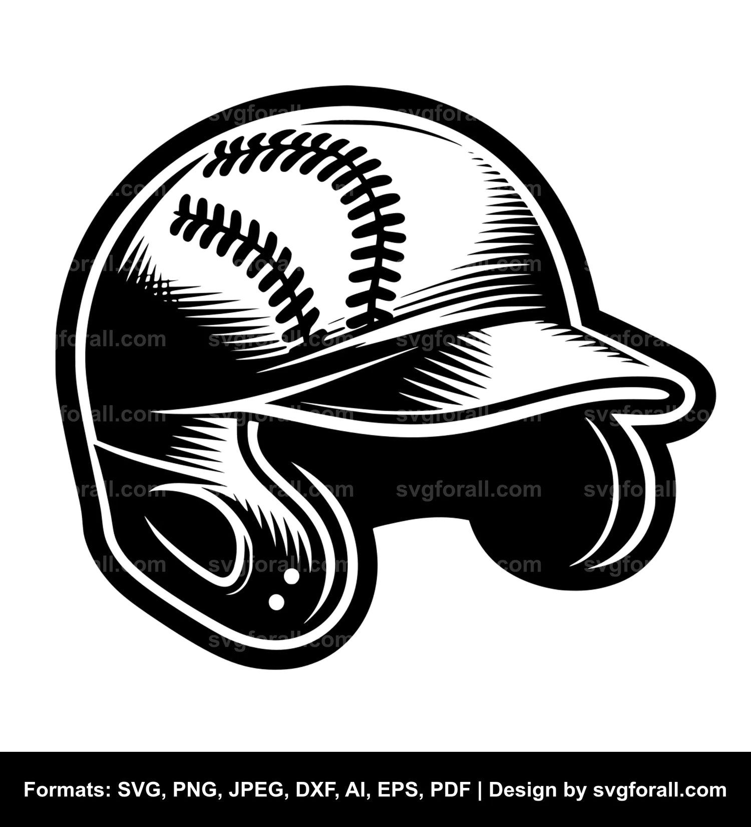 Baseball Helmet Vector SVG