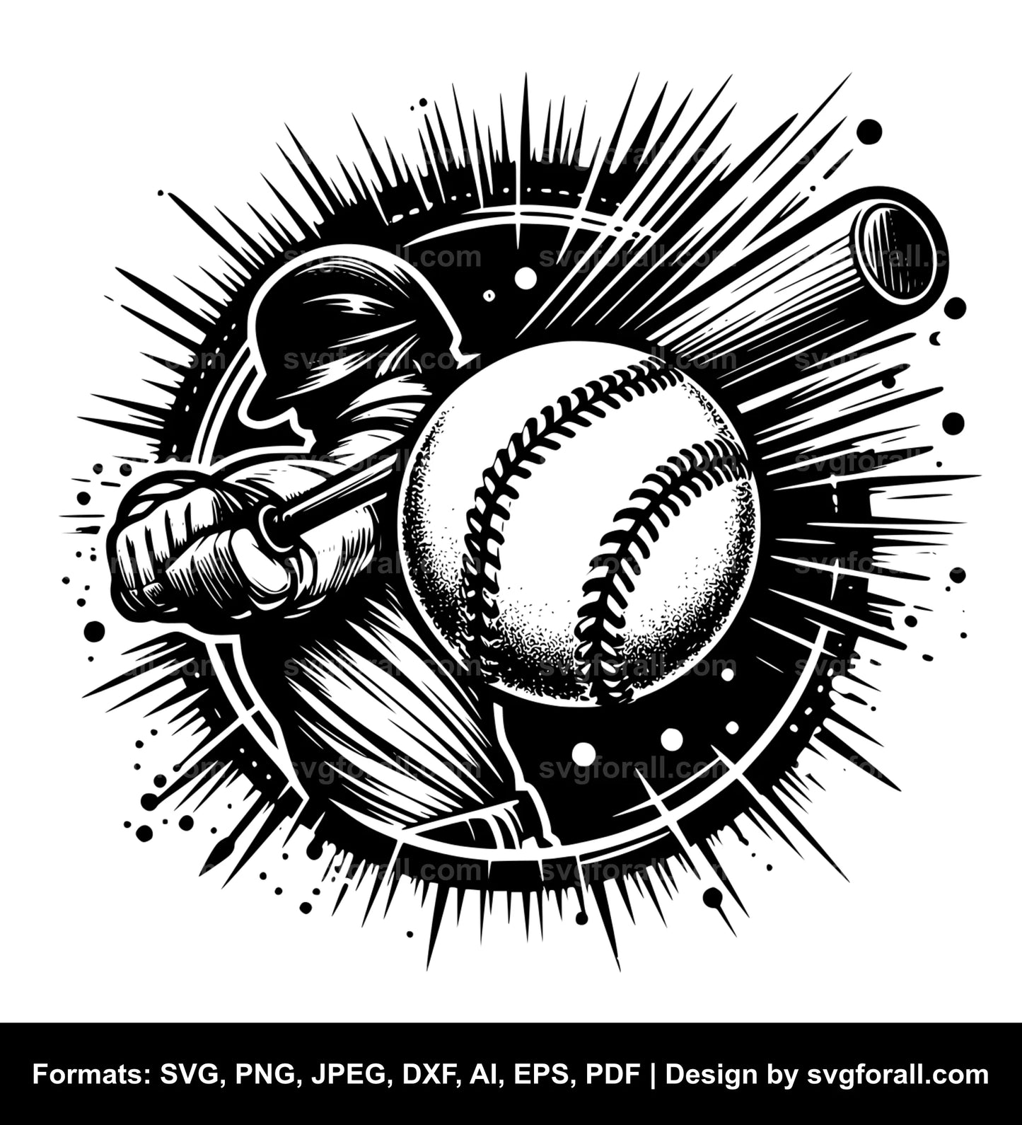 Baseball Hit Cricut SVG