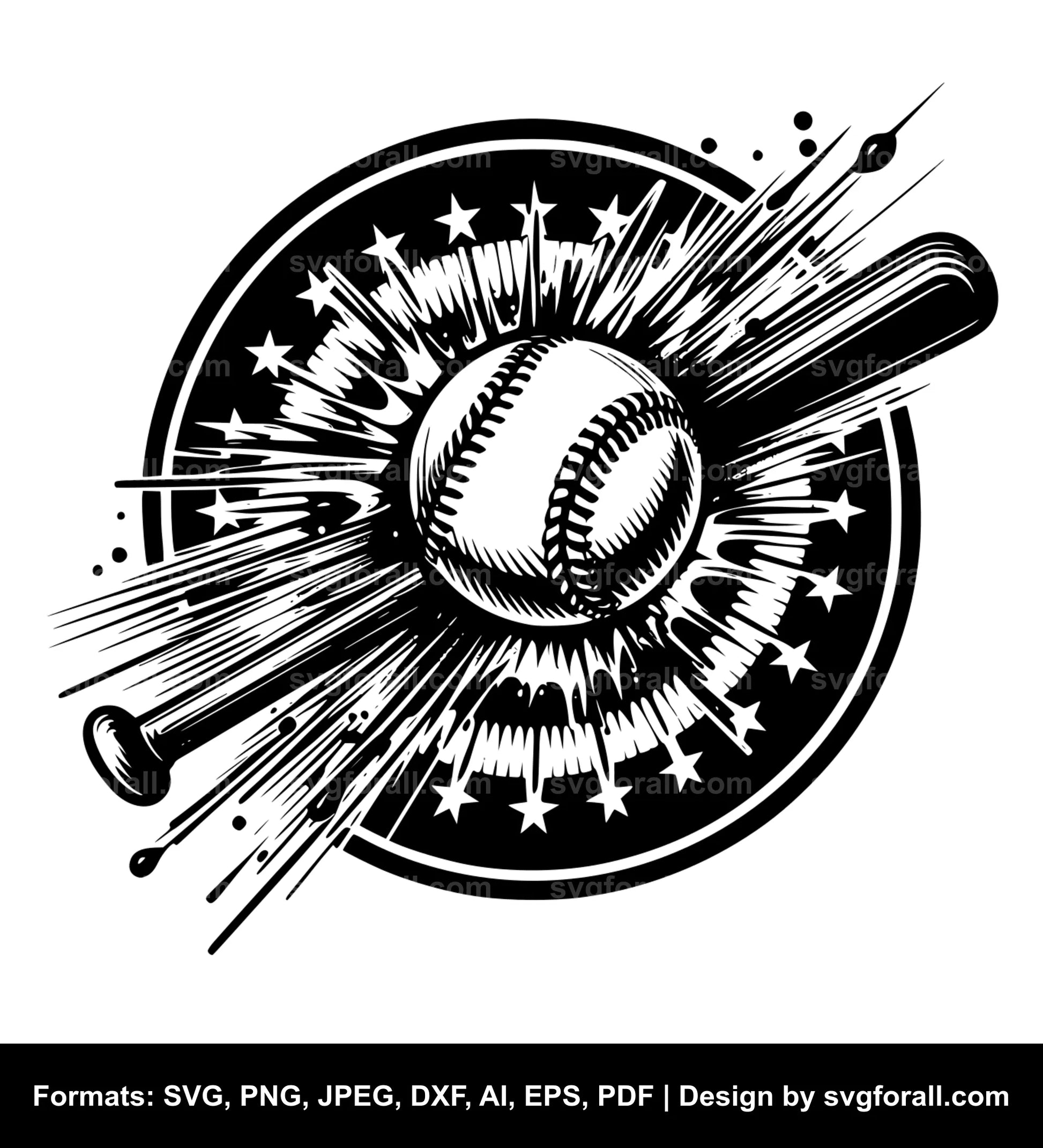 Baseball Hit For Cricut SVG