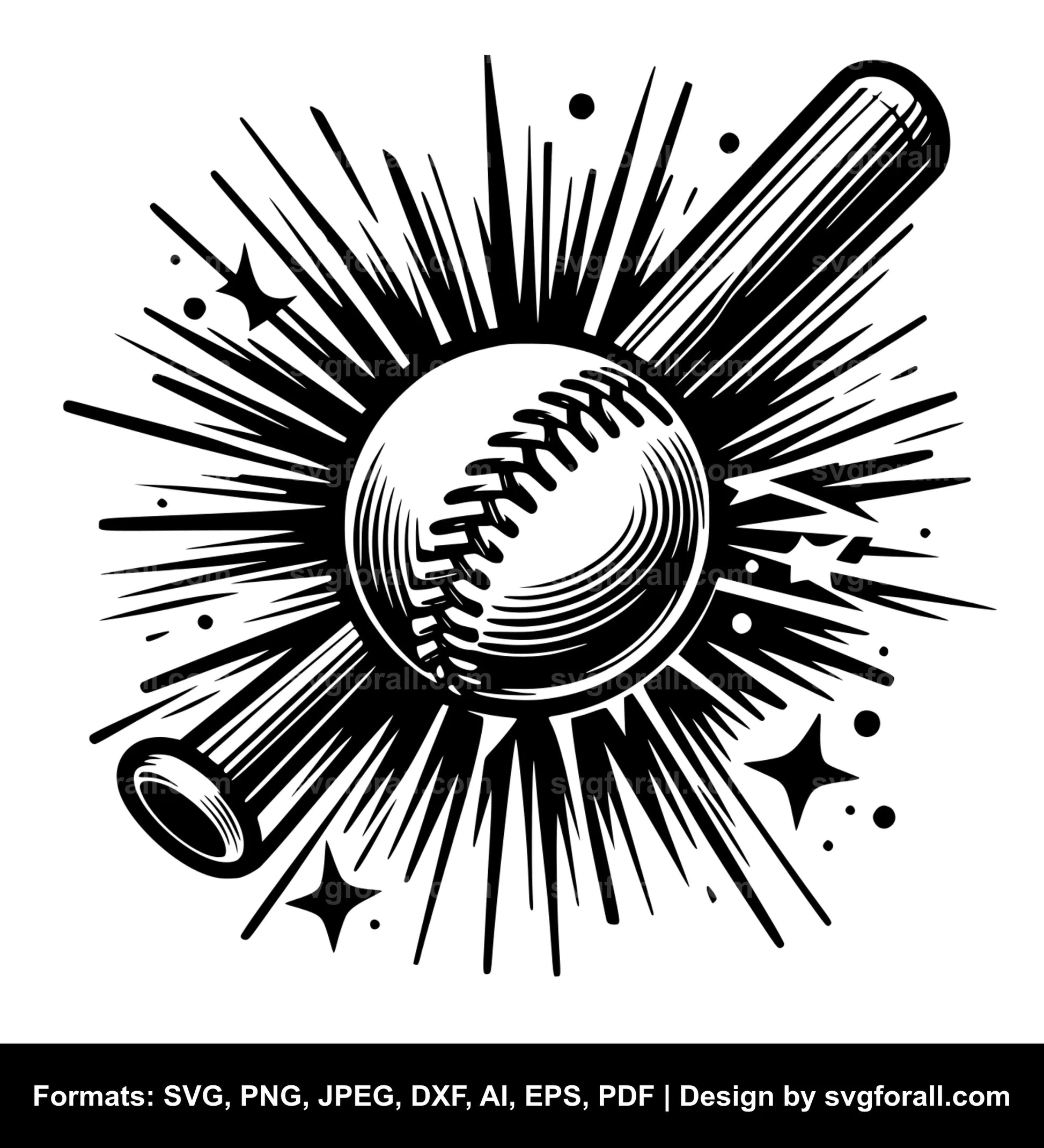 Baseball Hit SVG Clip Art