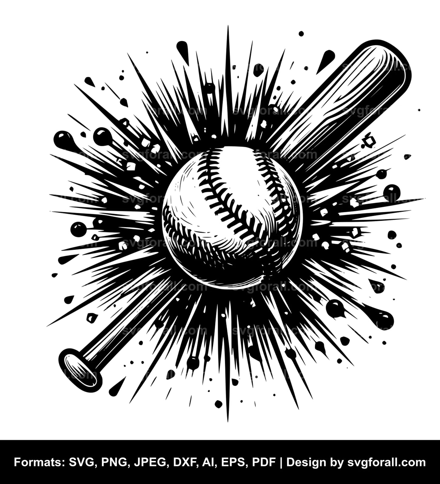 Baseball Hit SVG Download