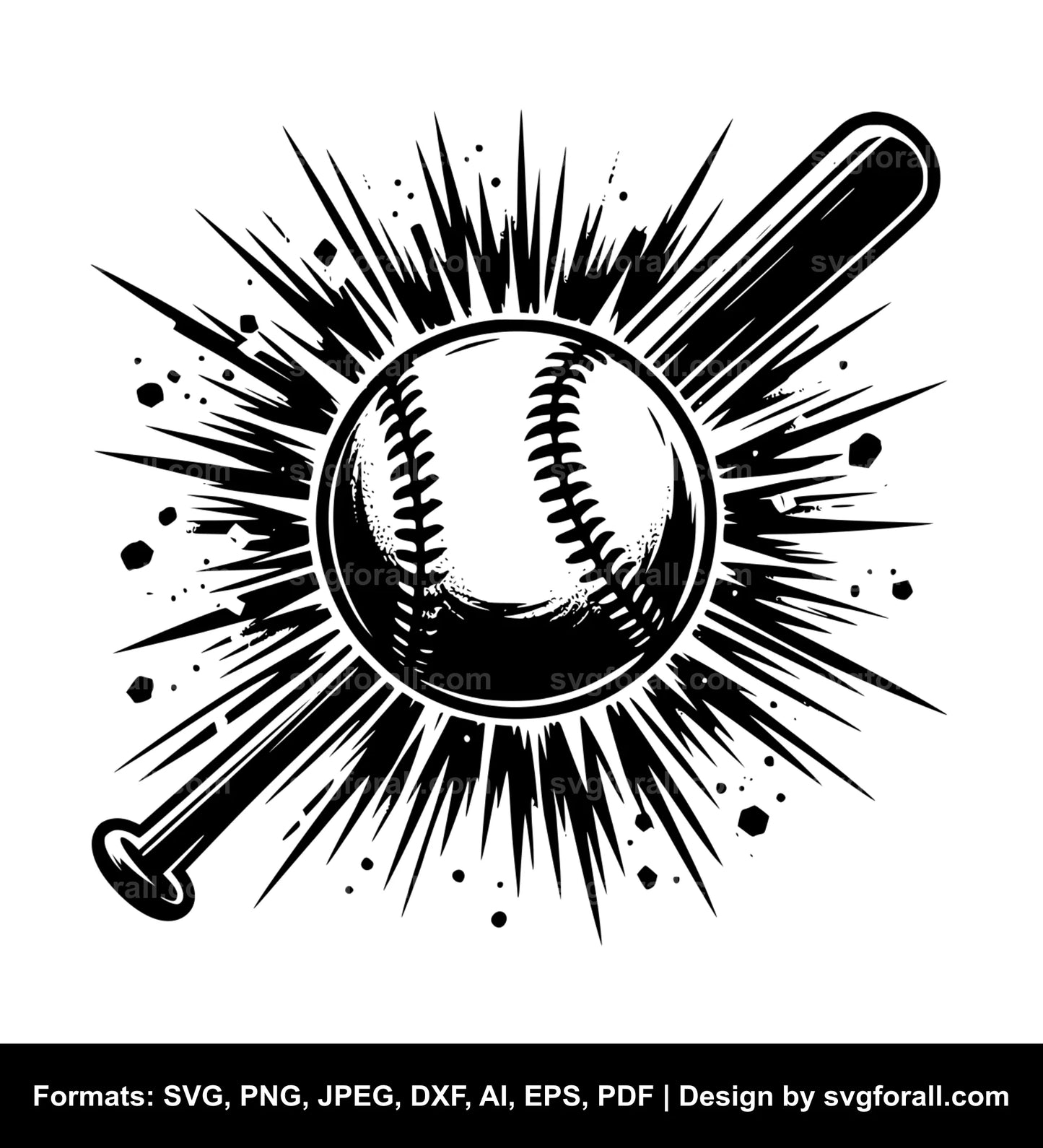 Baseball Hit SVG Vector