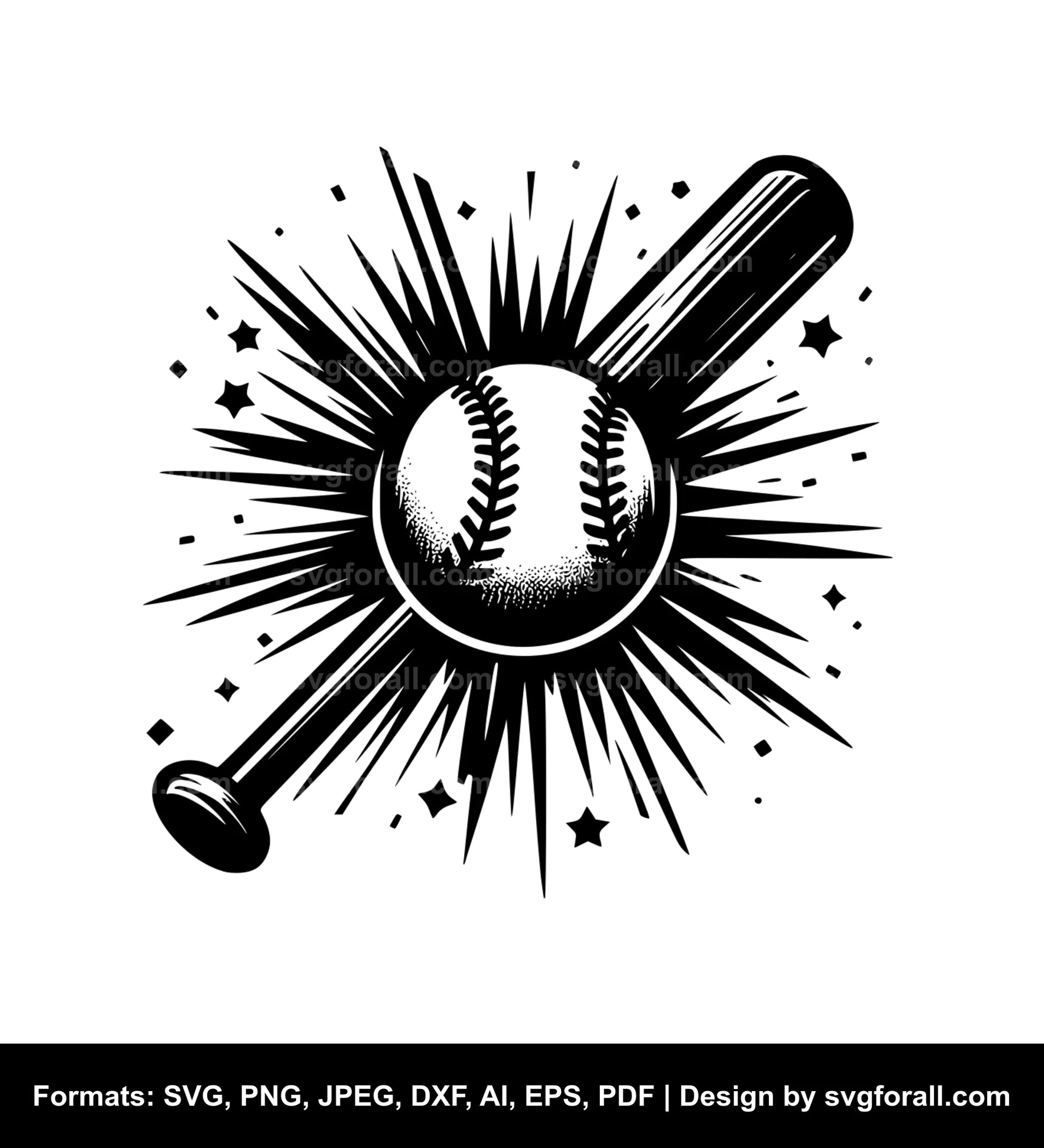 Baseball Hit Vector SVG