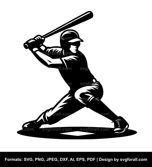 Baseball Hitter SVG