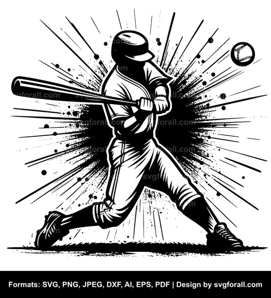 Baseball Hitter SVG File