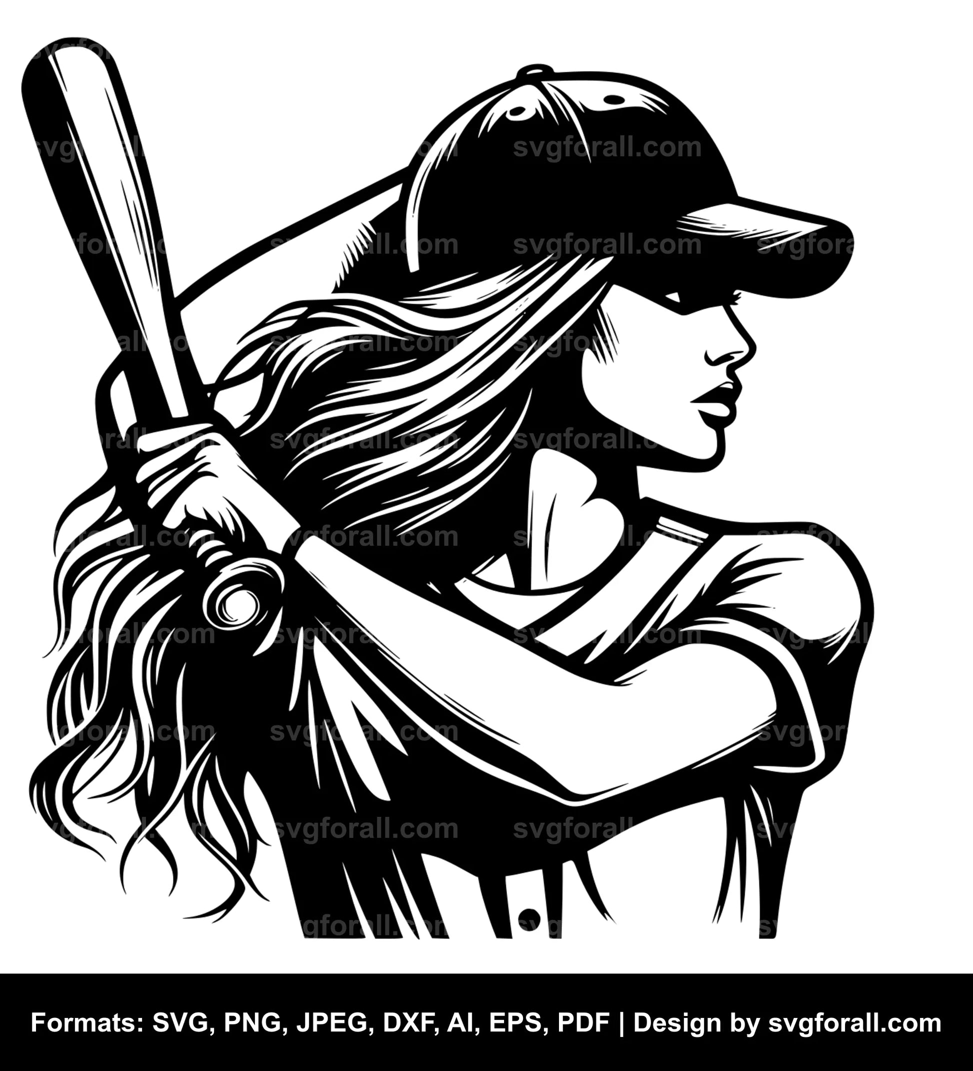 Baseball Player Black SVG