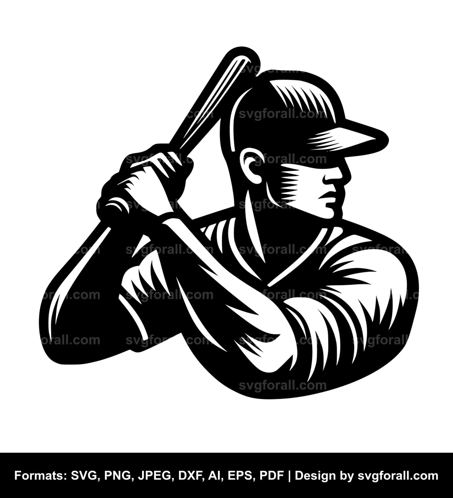 Baseball Player SVG File