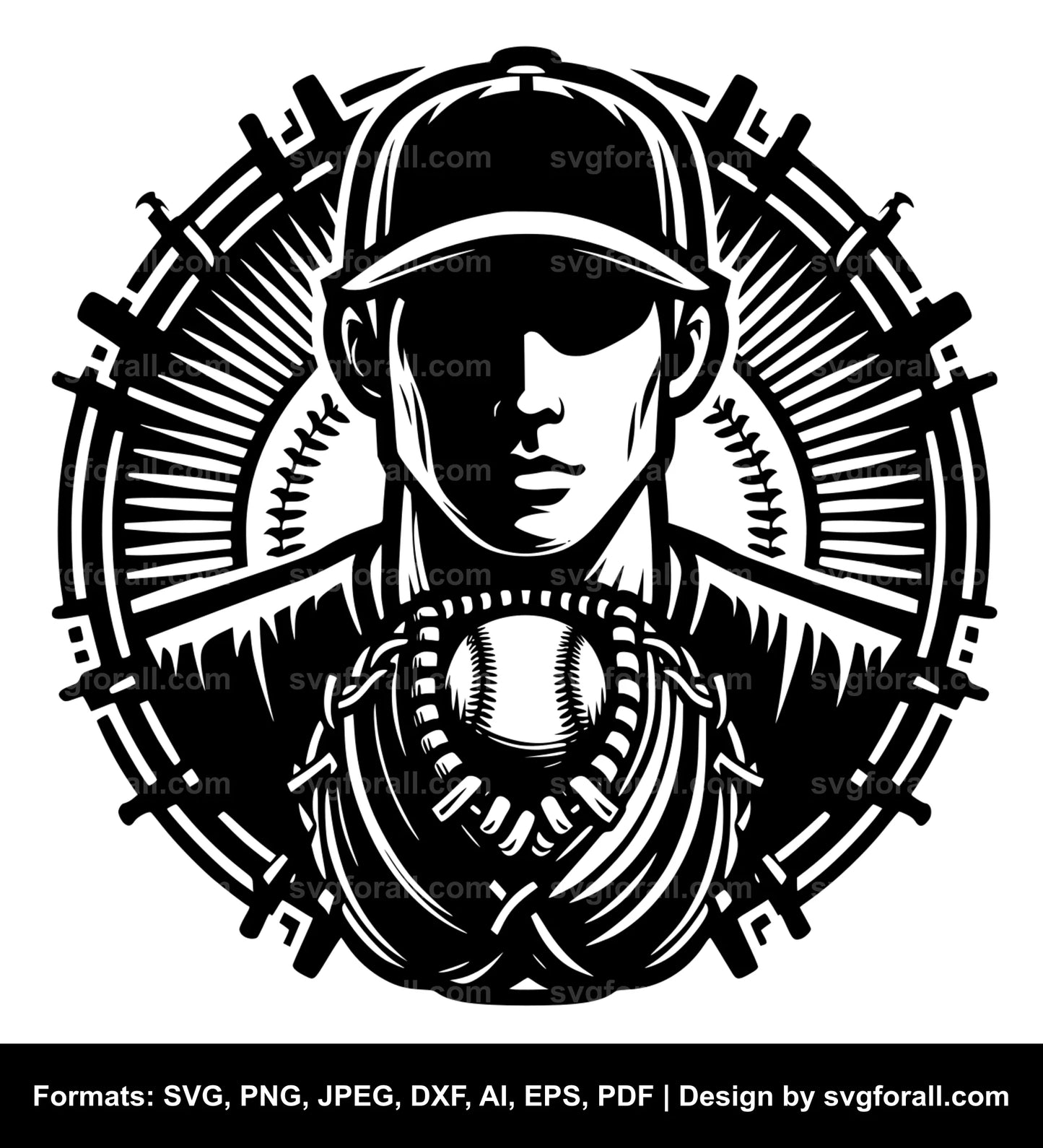 Baseball Player SVG PNG