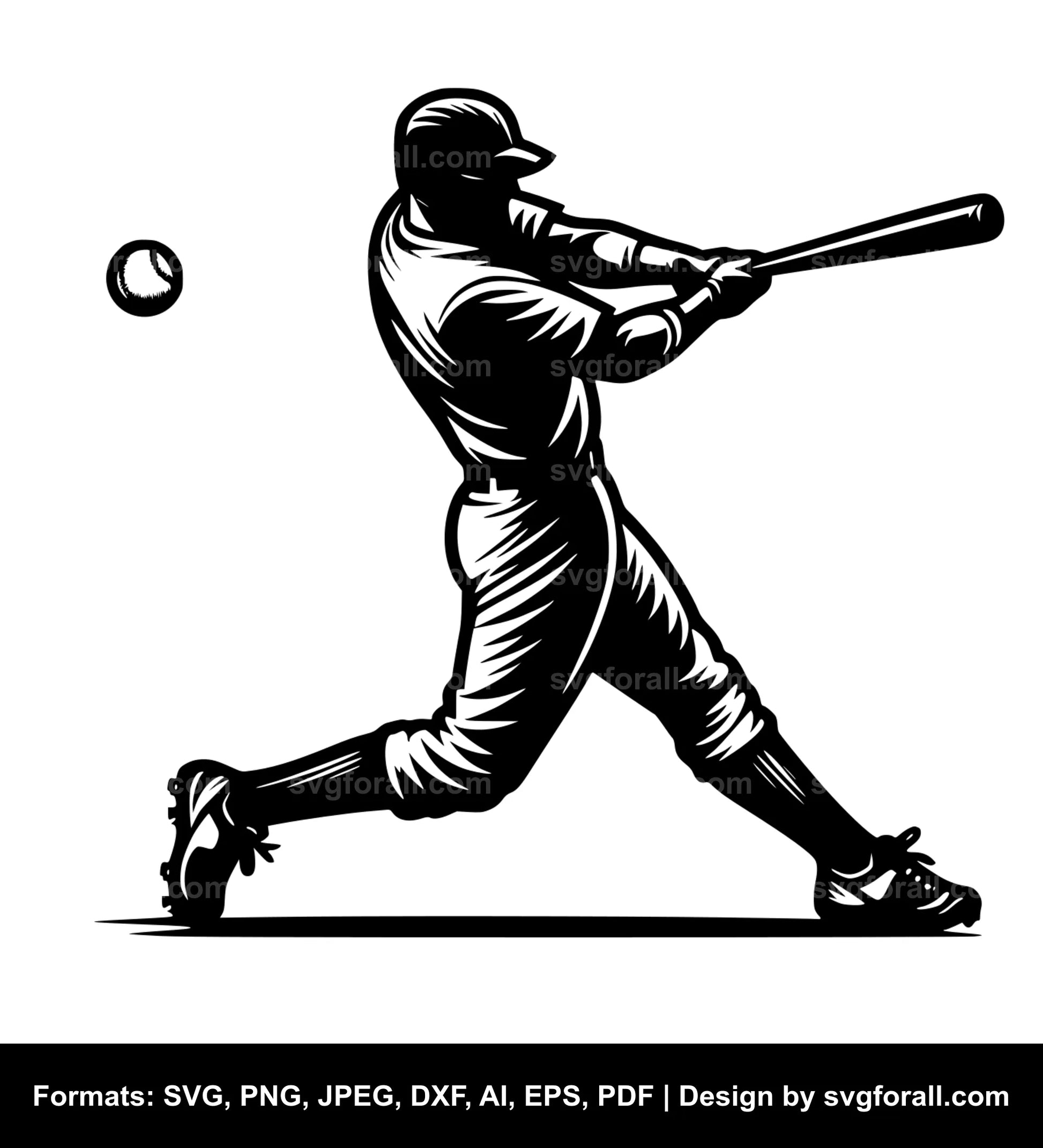 Baseball Player SVG Vector