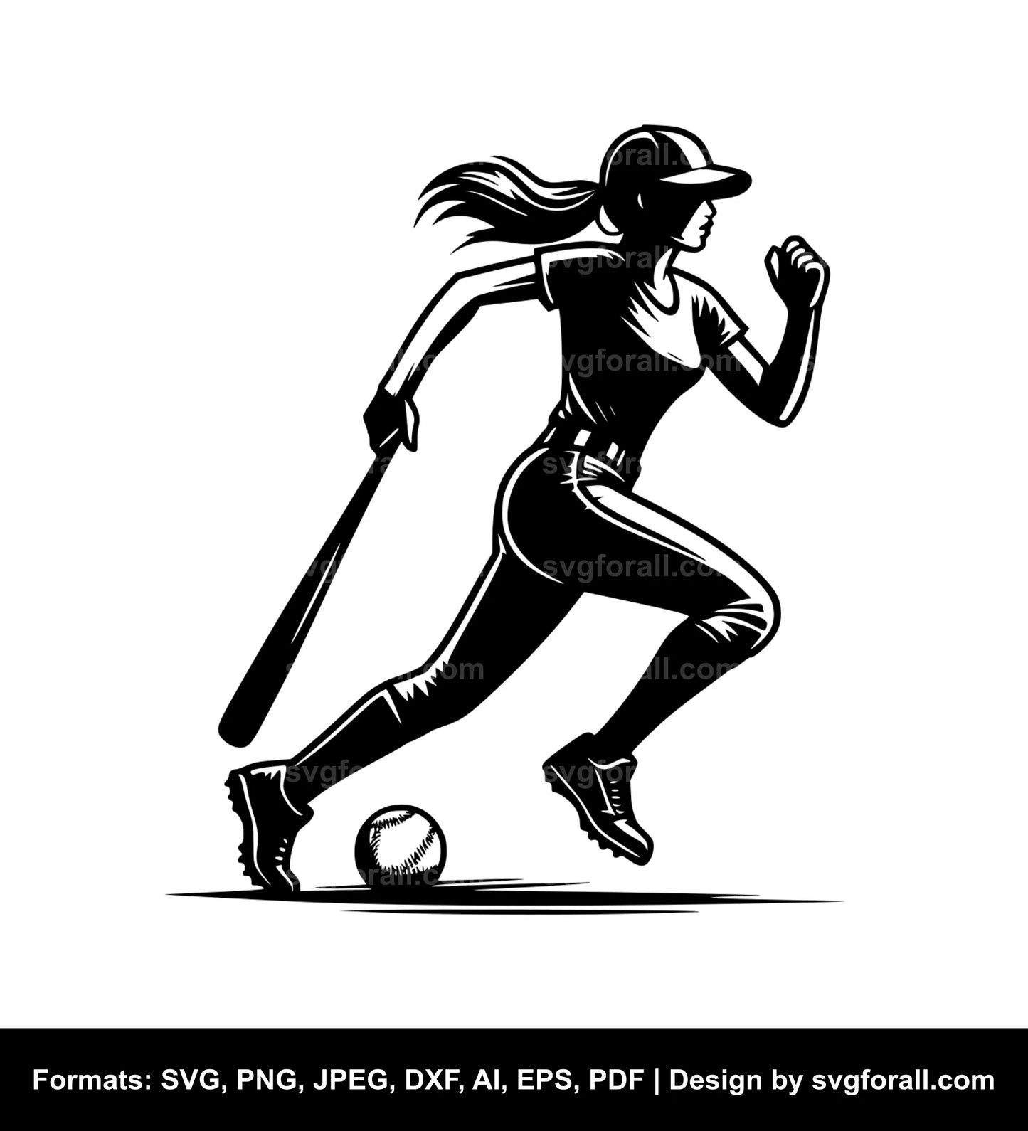 Baseball Runner SVG File