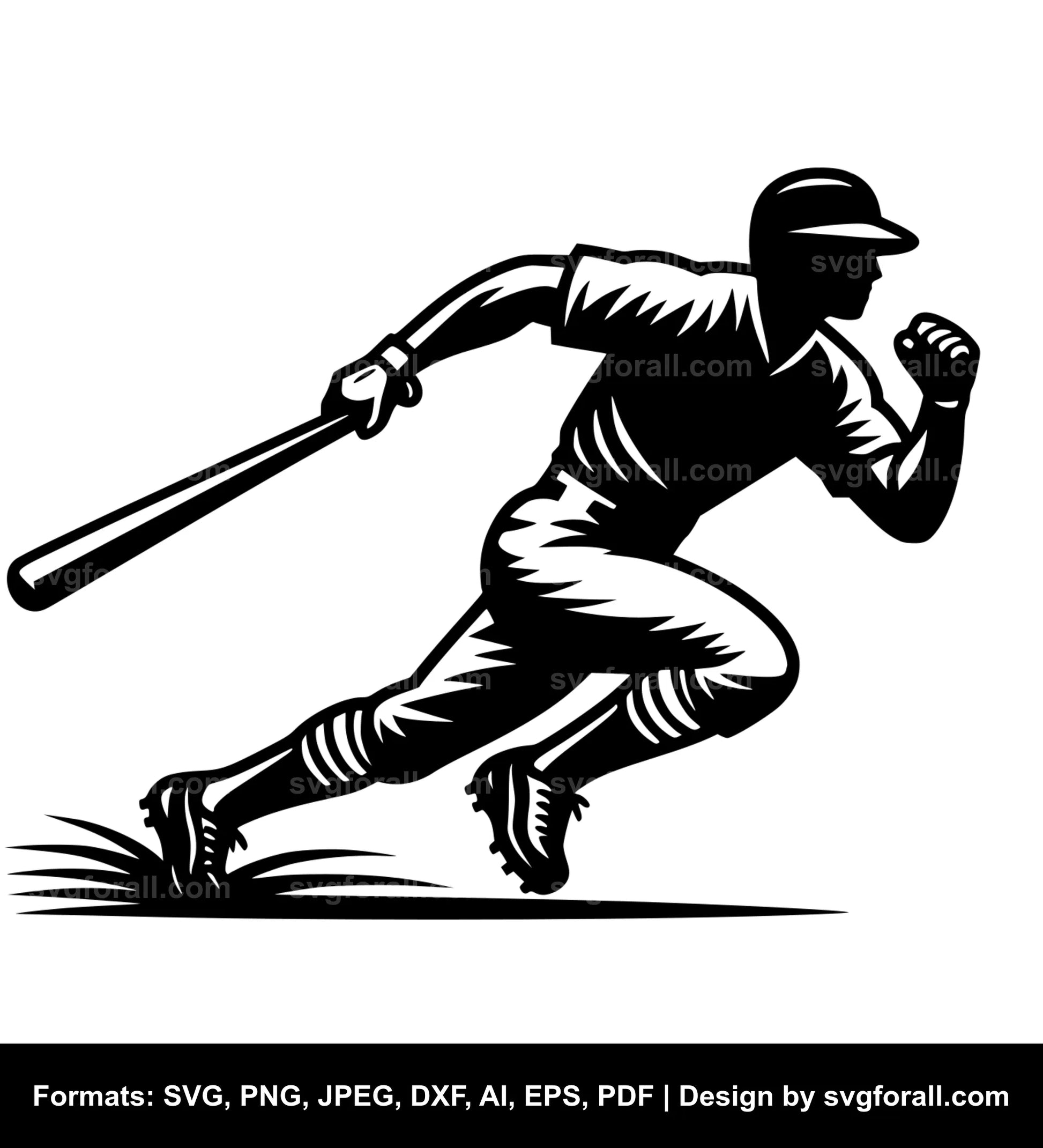 Baseball Runner SVG PNG