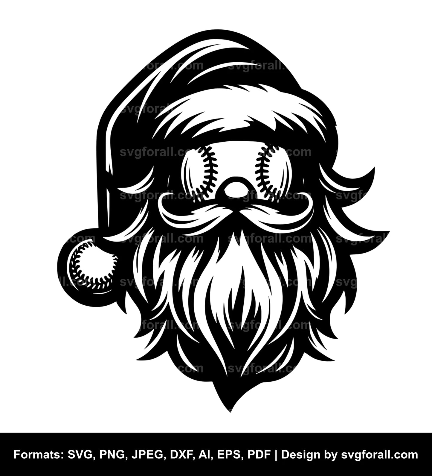 Baseball Santa SVG File