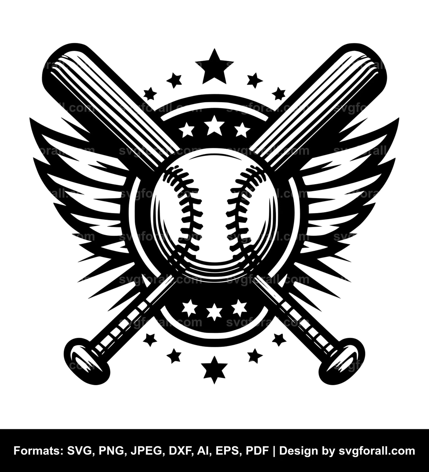 Baseball With Bat Cricut SVG