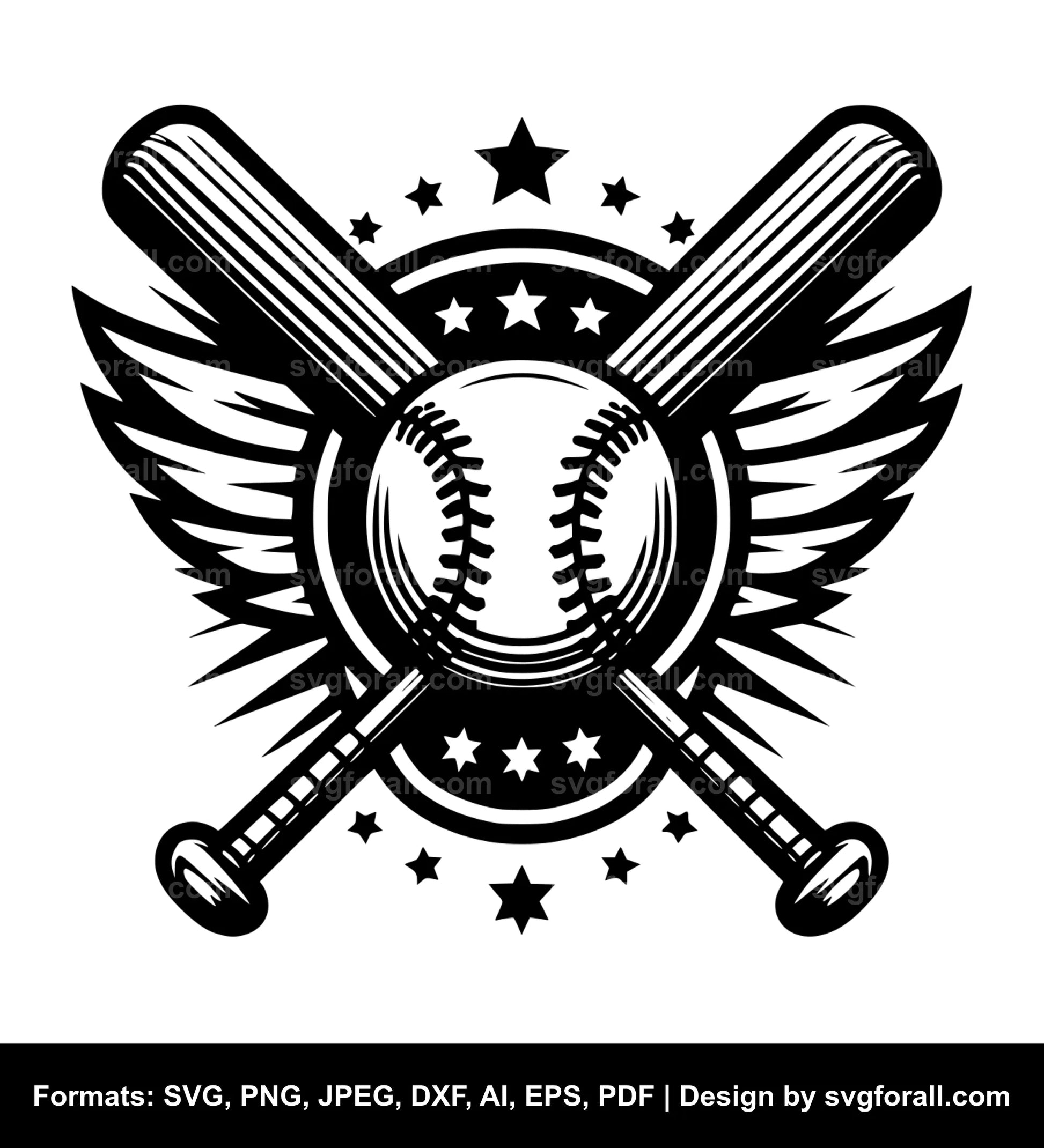 Baseball With Bat Cricut SVG