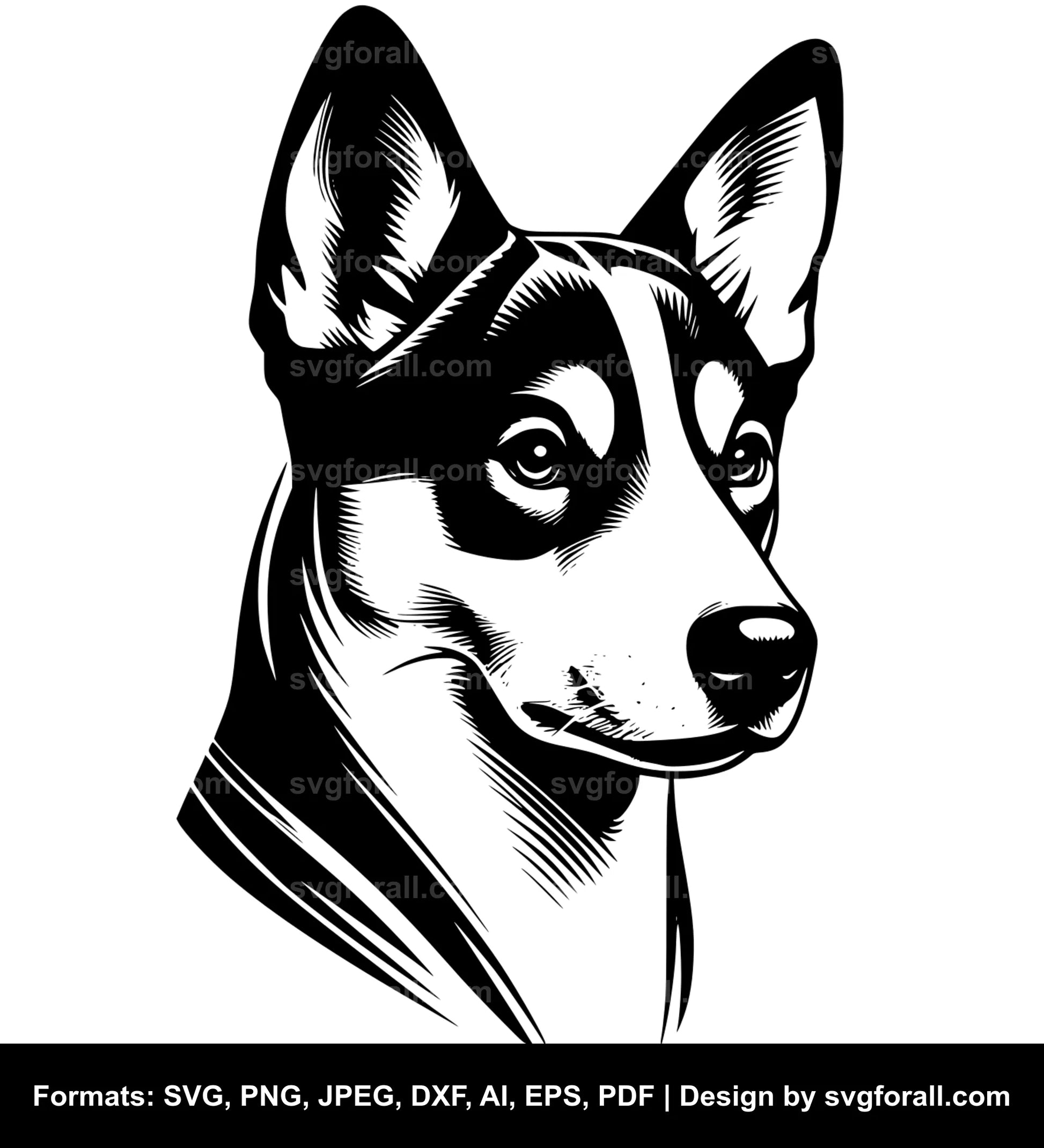 Basenji Dog SVG File