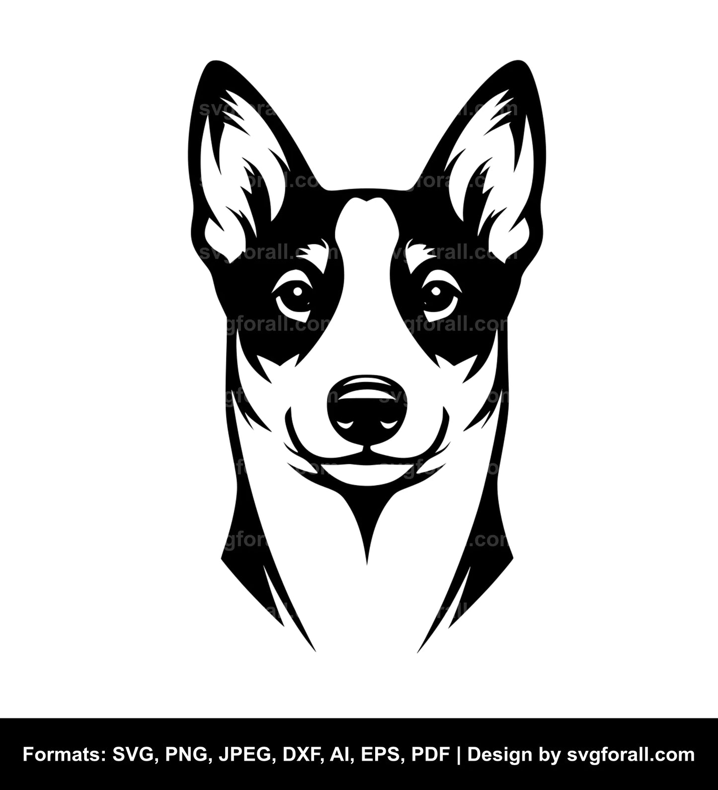 Basenji Dog SVG Vector