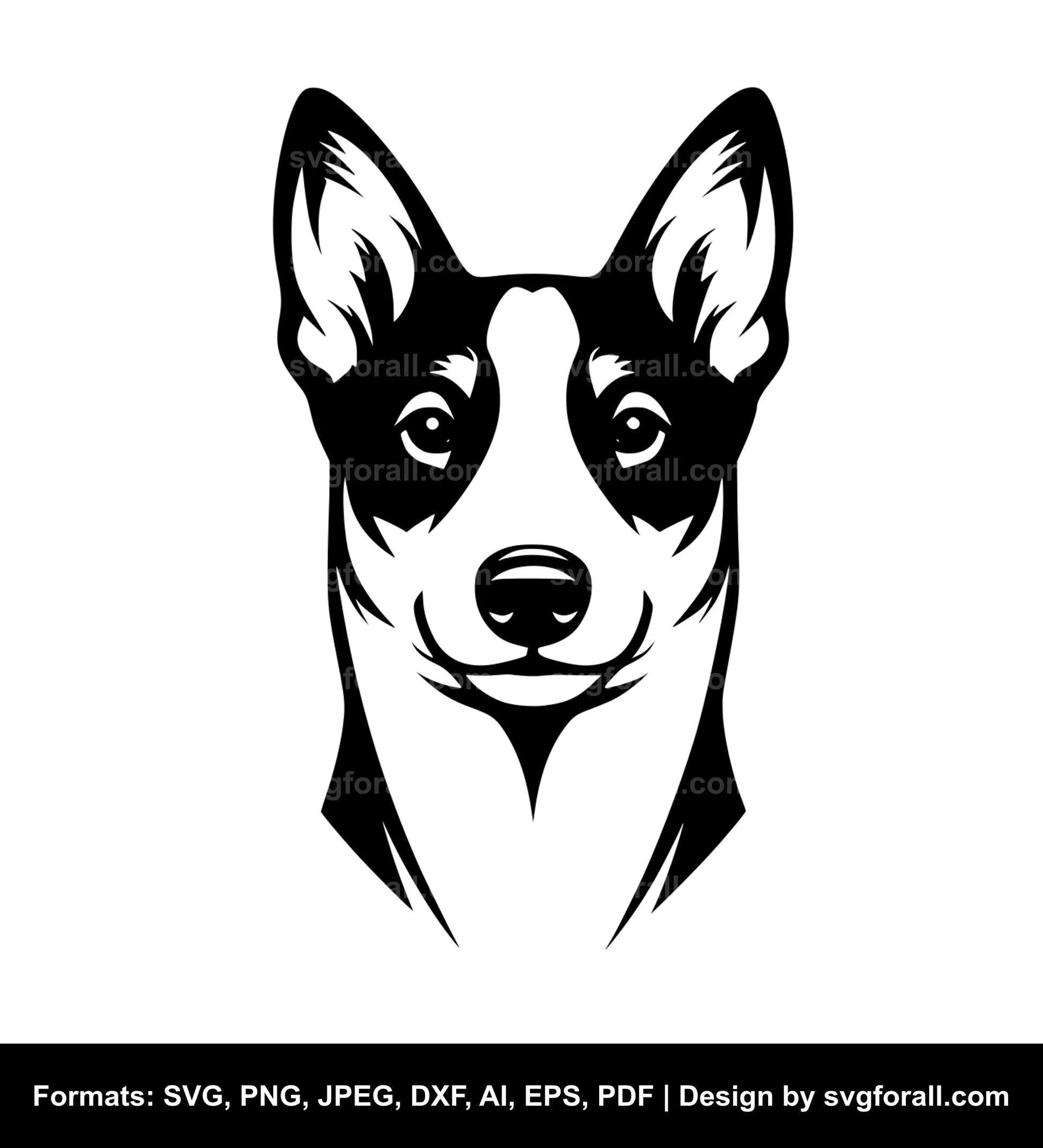 Basenji Dog SVG Vector