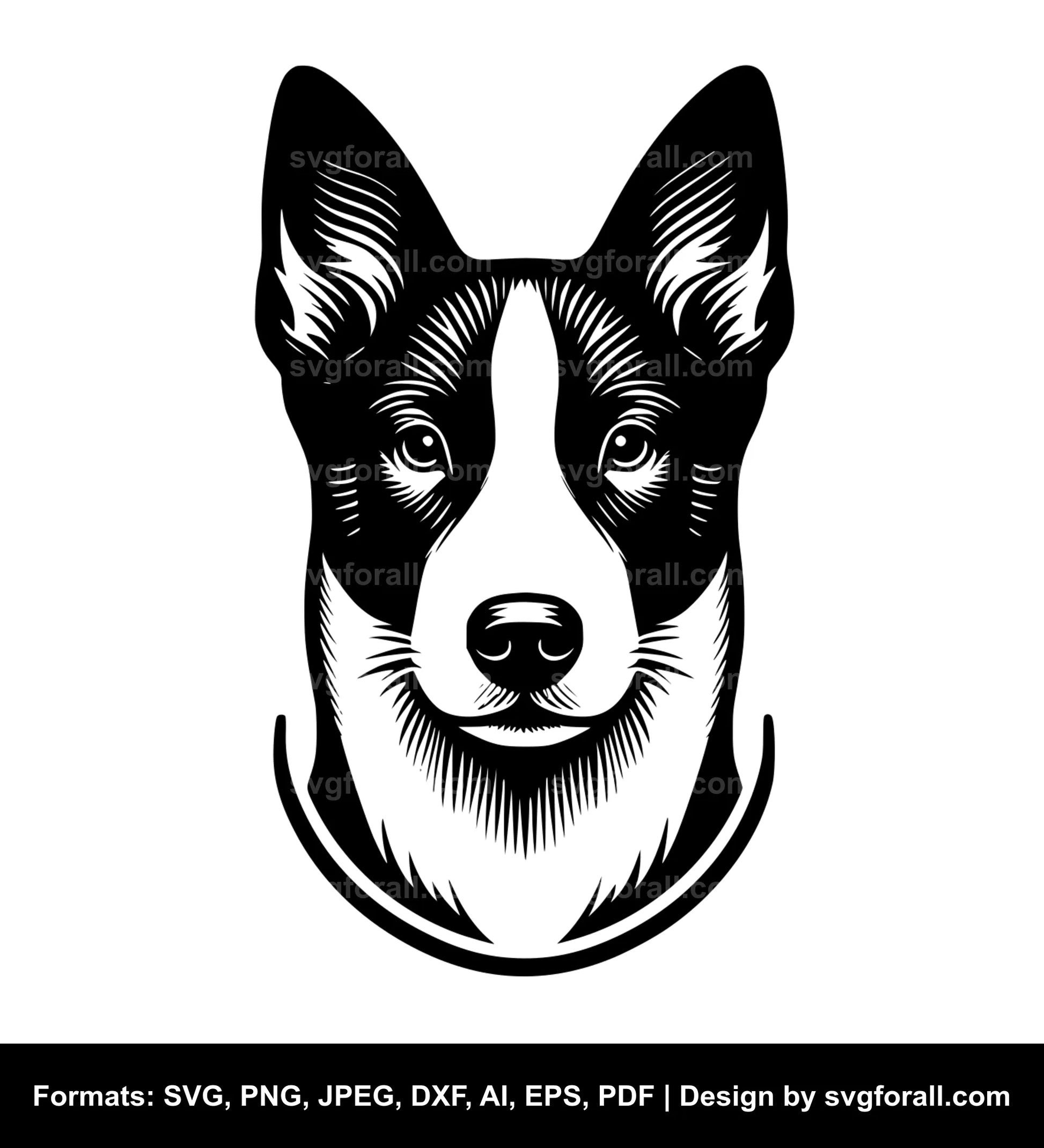 Basenji Dog Vector SVG