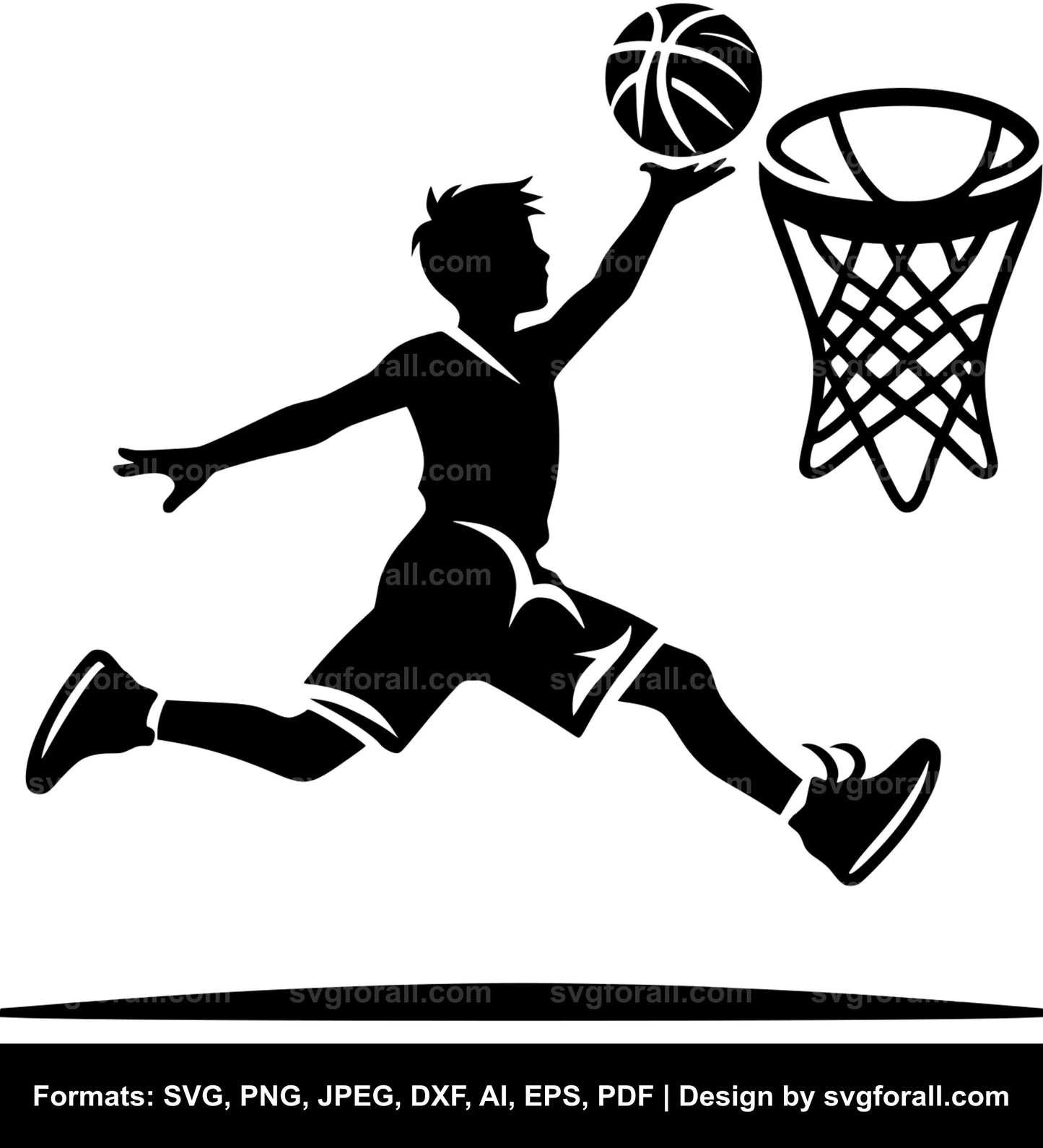 Basketball Boy SVG File