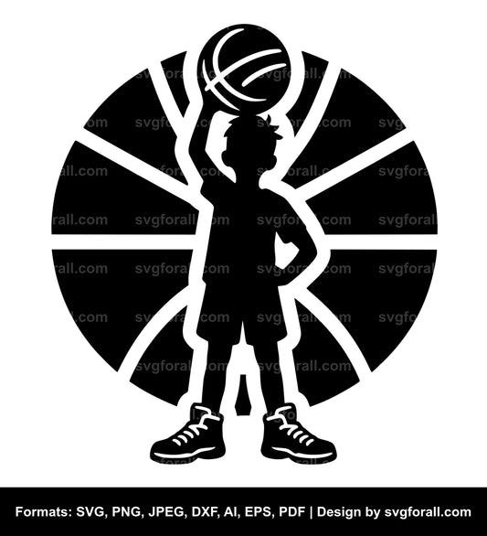 Basketball Boy SVG PNG