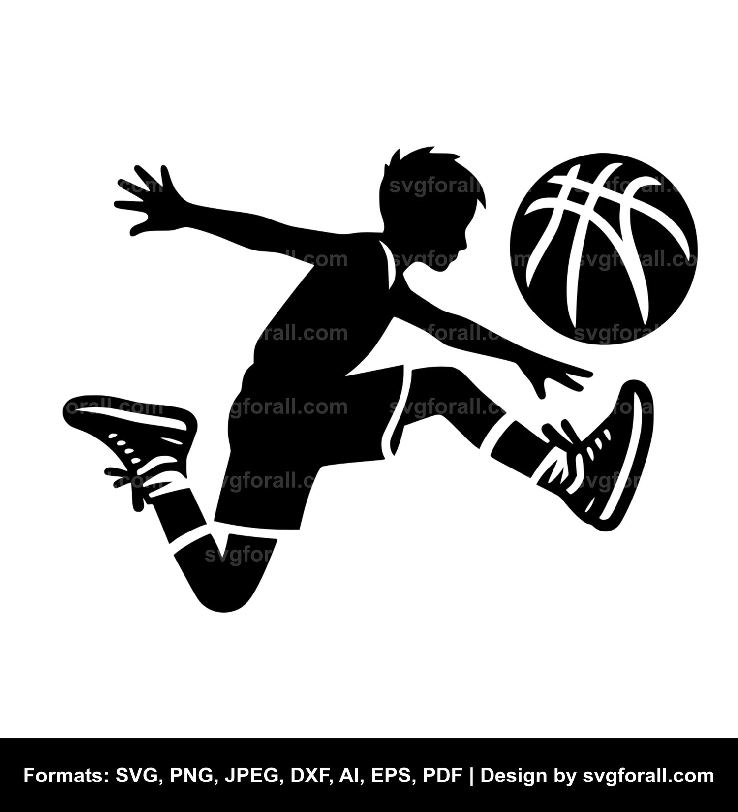 Basketball Boy Vector SVG