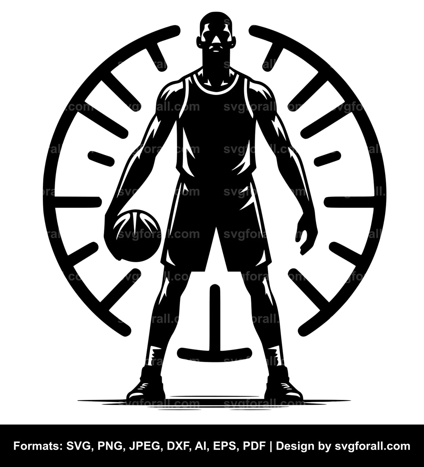 Basketball Player Black SVG