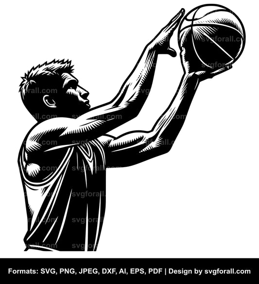 Basketball Player Clipart SVG