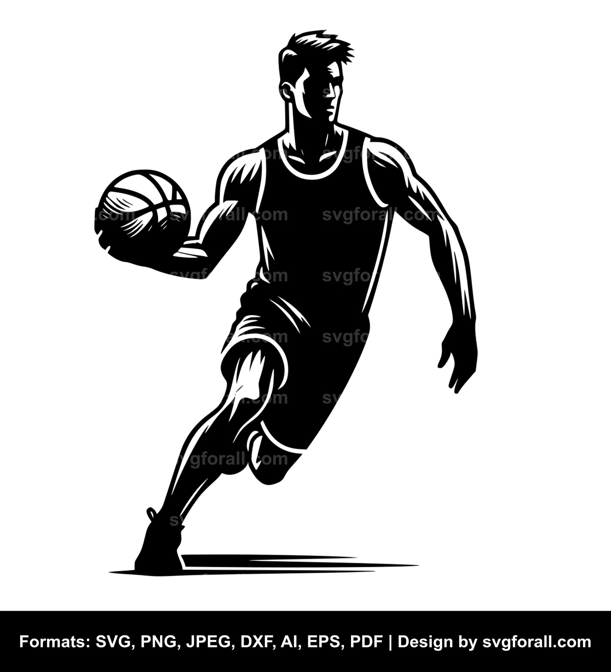 Basketball Player SVG Clipart