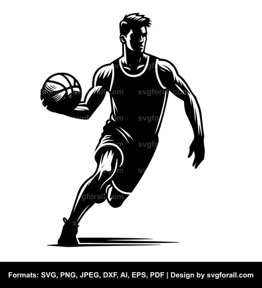 Basketball Player SVG Clipart