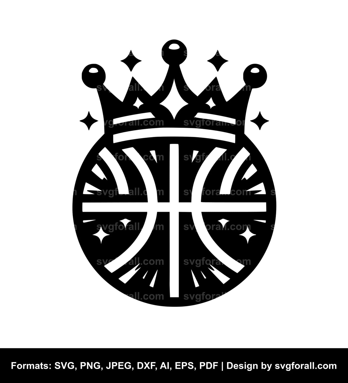 Basketball With Crown SVG