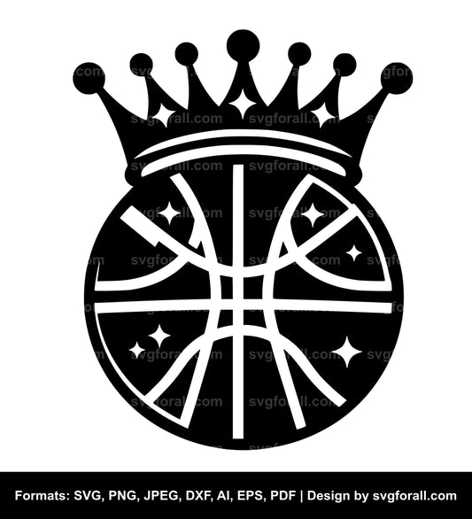 Basketball With Crown Vector SVG