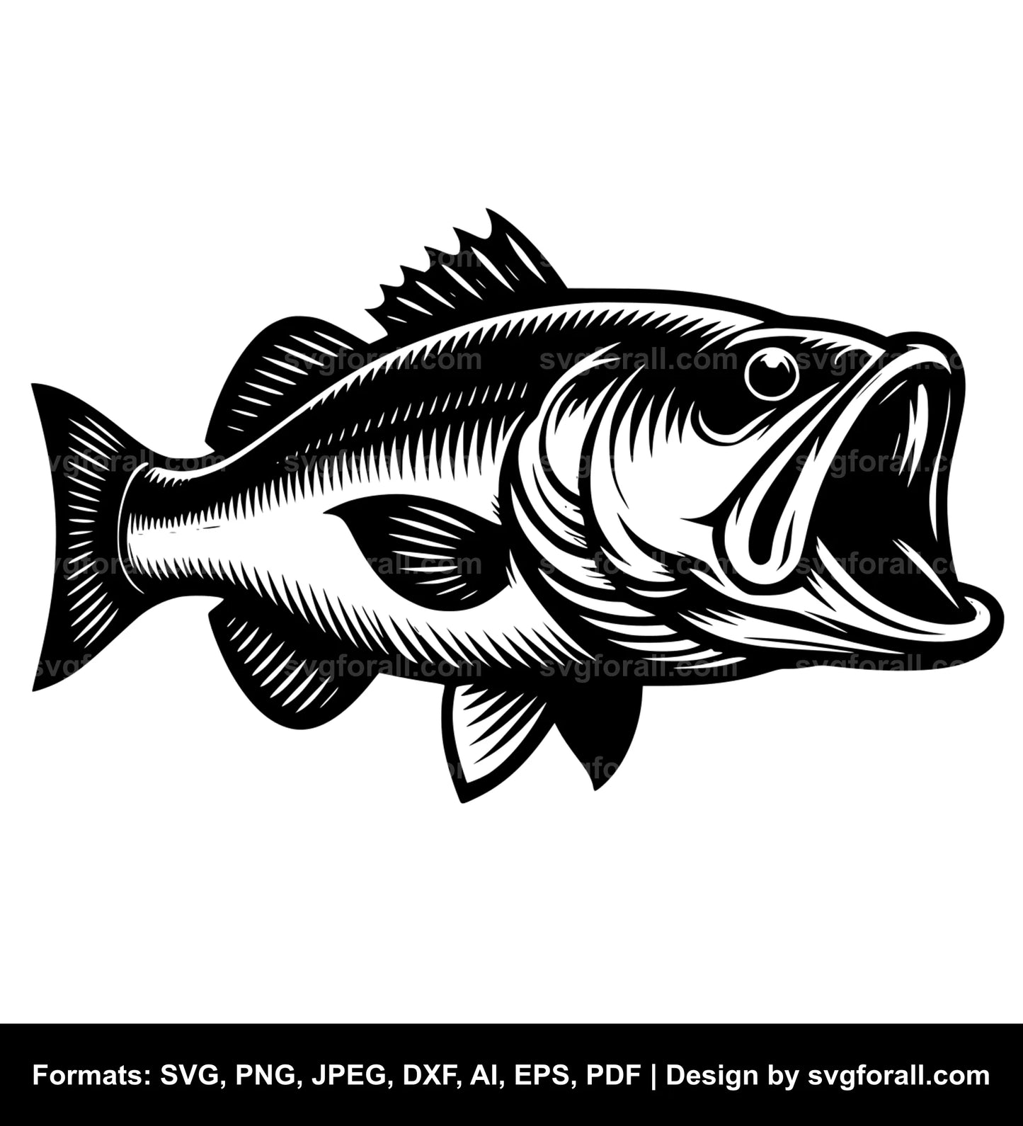 Bass Fish Cricut SVG