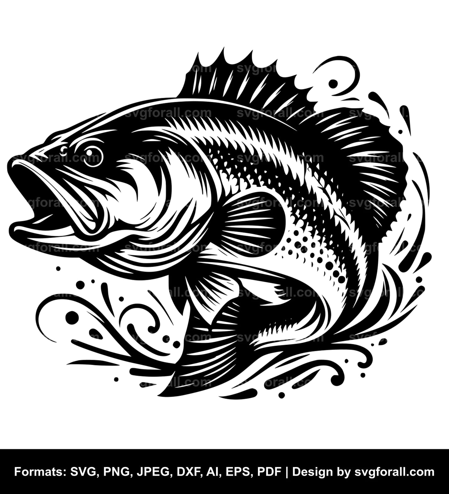 Bass Fish SVG File