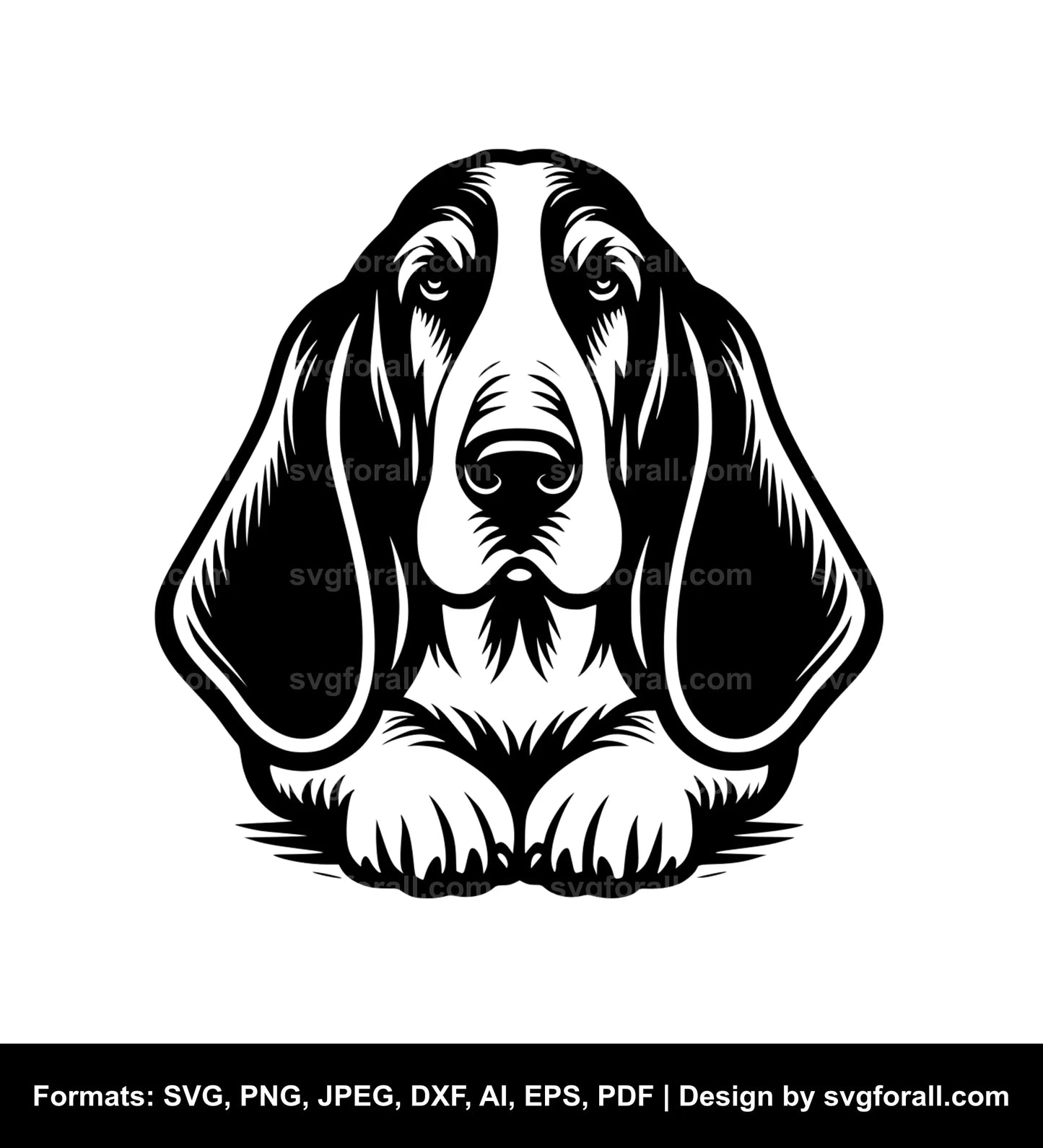 Basset Hound Dog SVG File