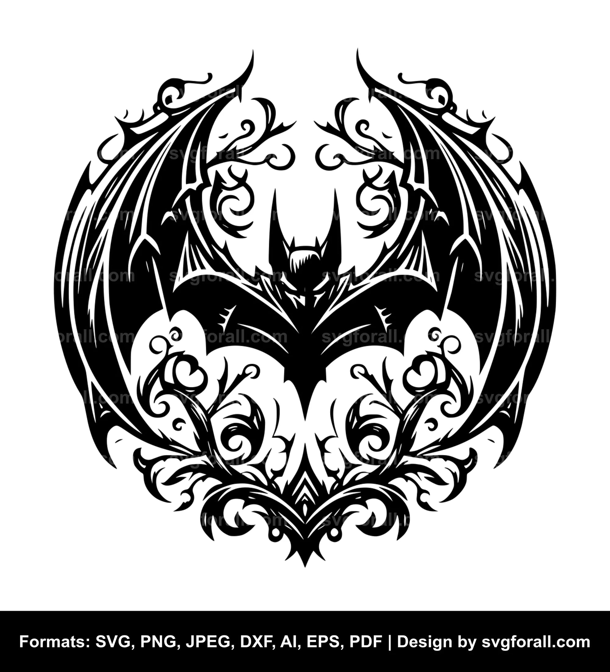 Bat Black SVG