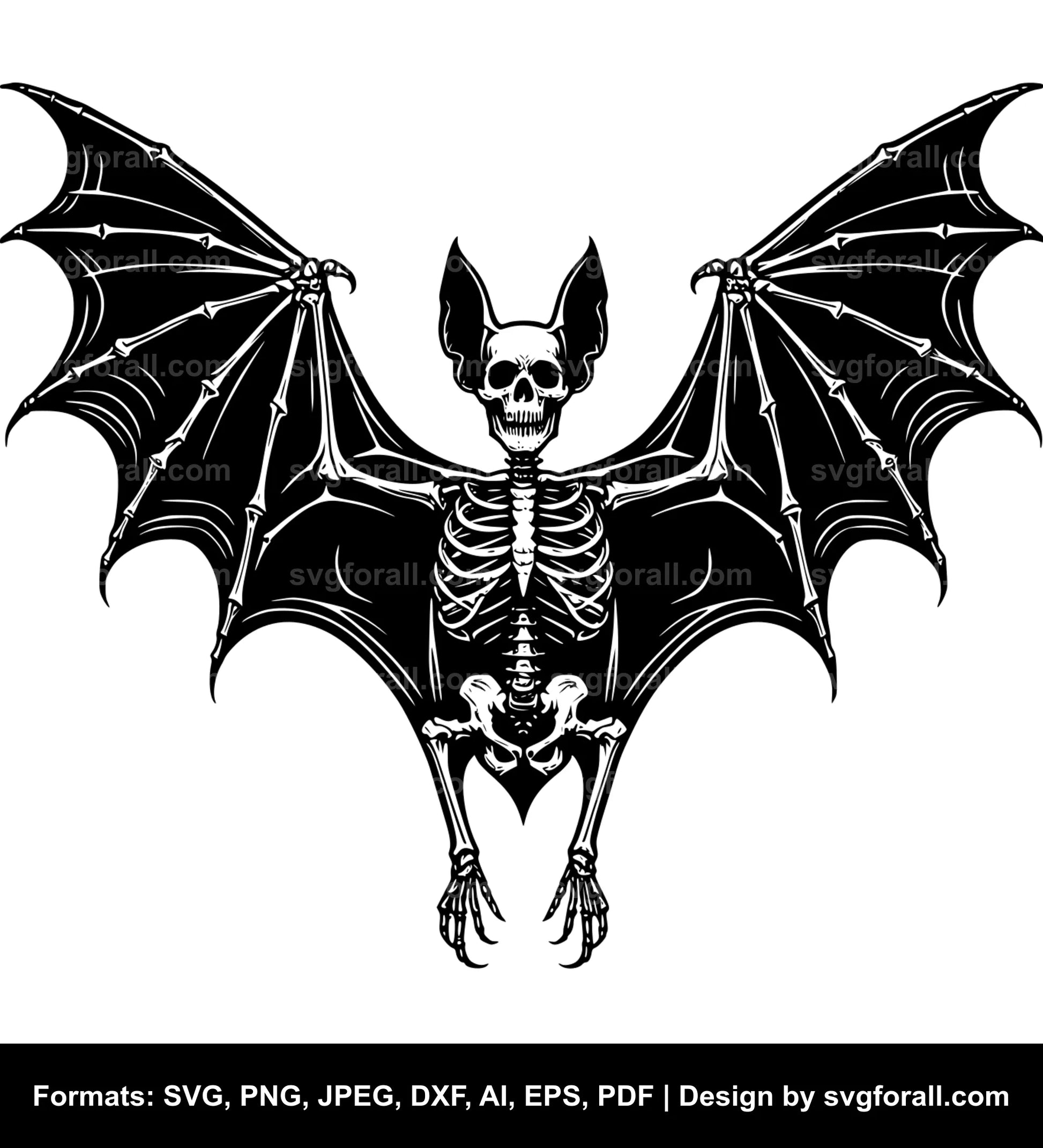 Bat Skeleton SVG File