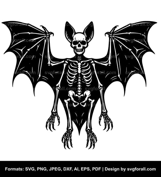 Bat Skeleton SVG PNG