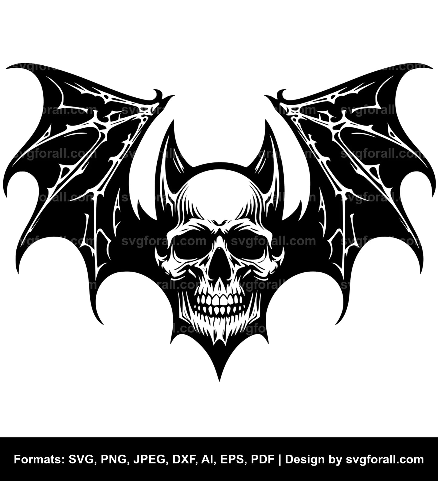 Bat Skull SVG