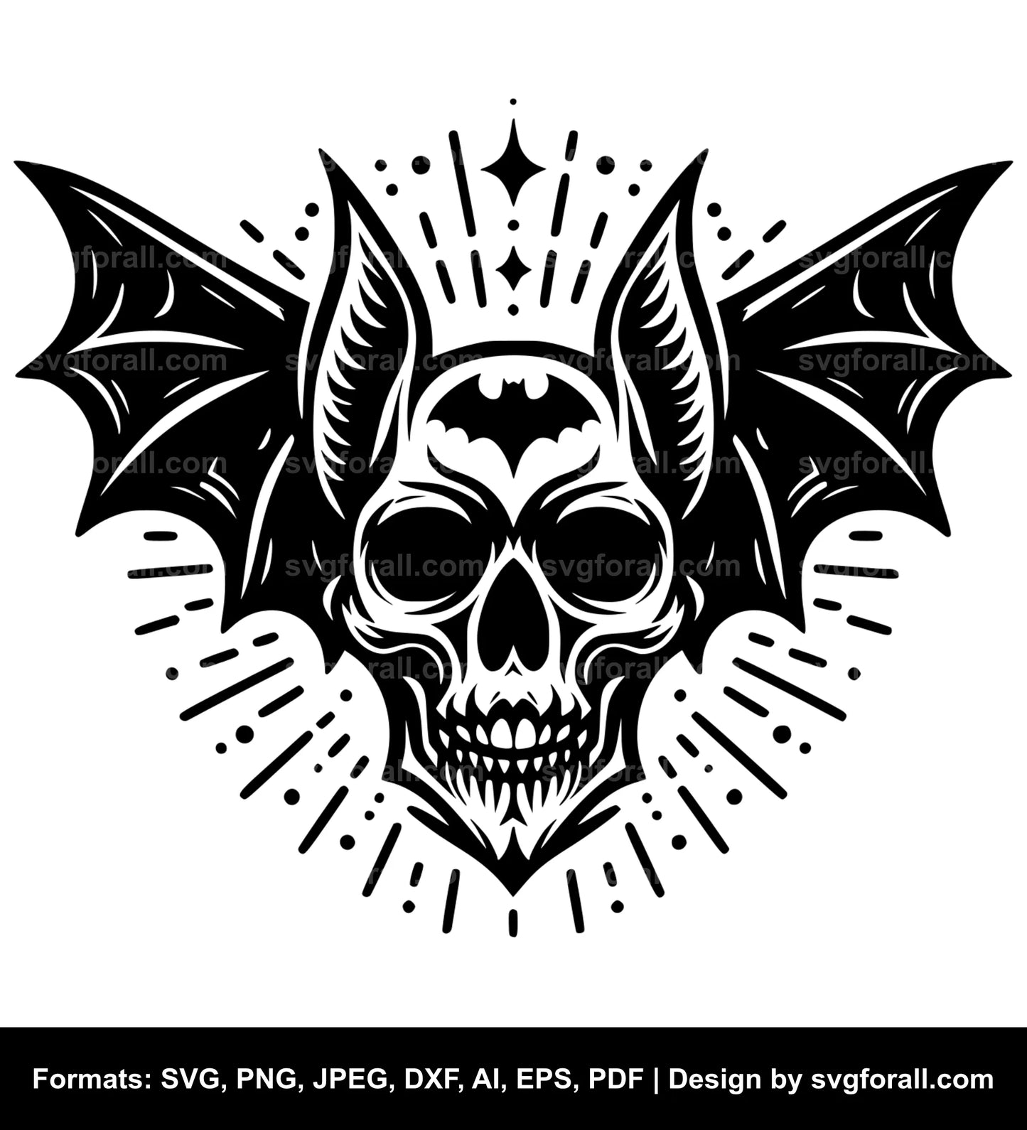 Bat Skull SVG File