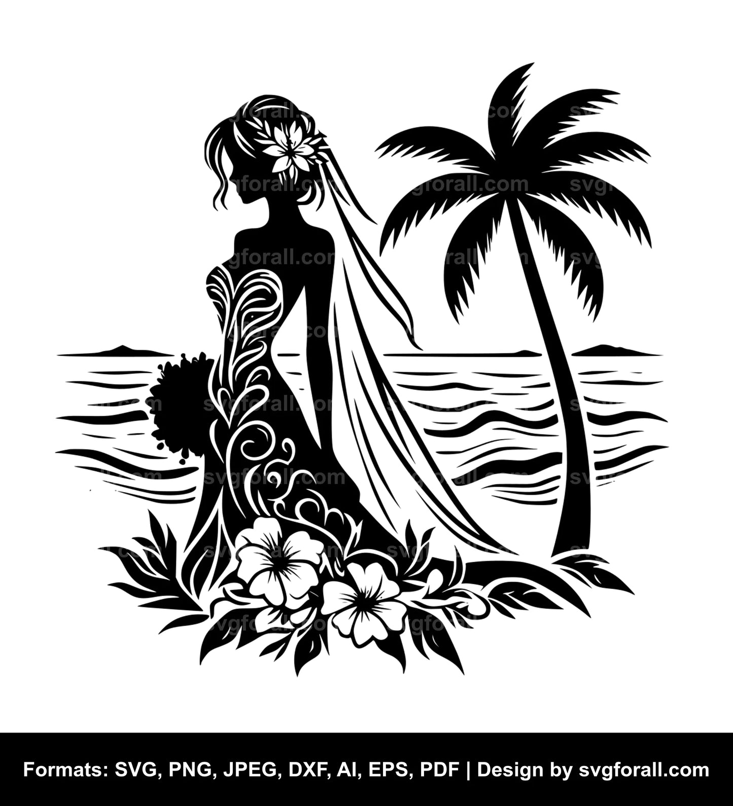 Beach Bride SVG