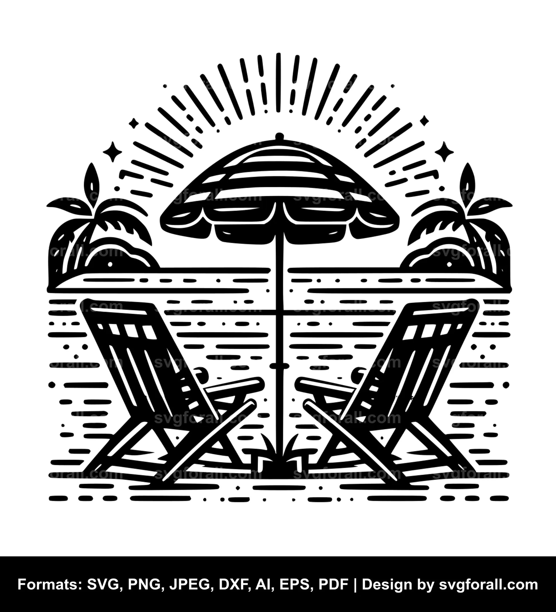 Beach Chair SVG File