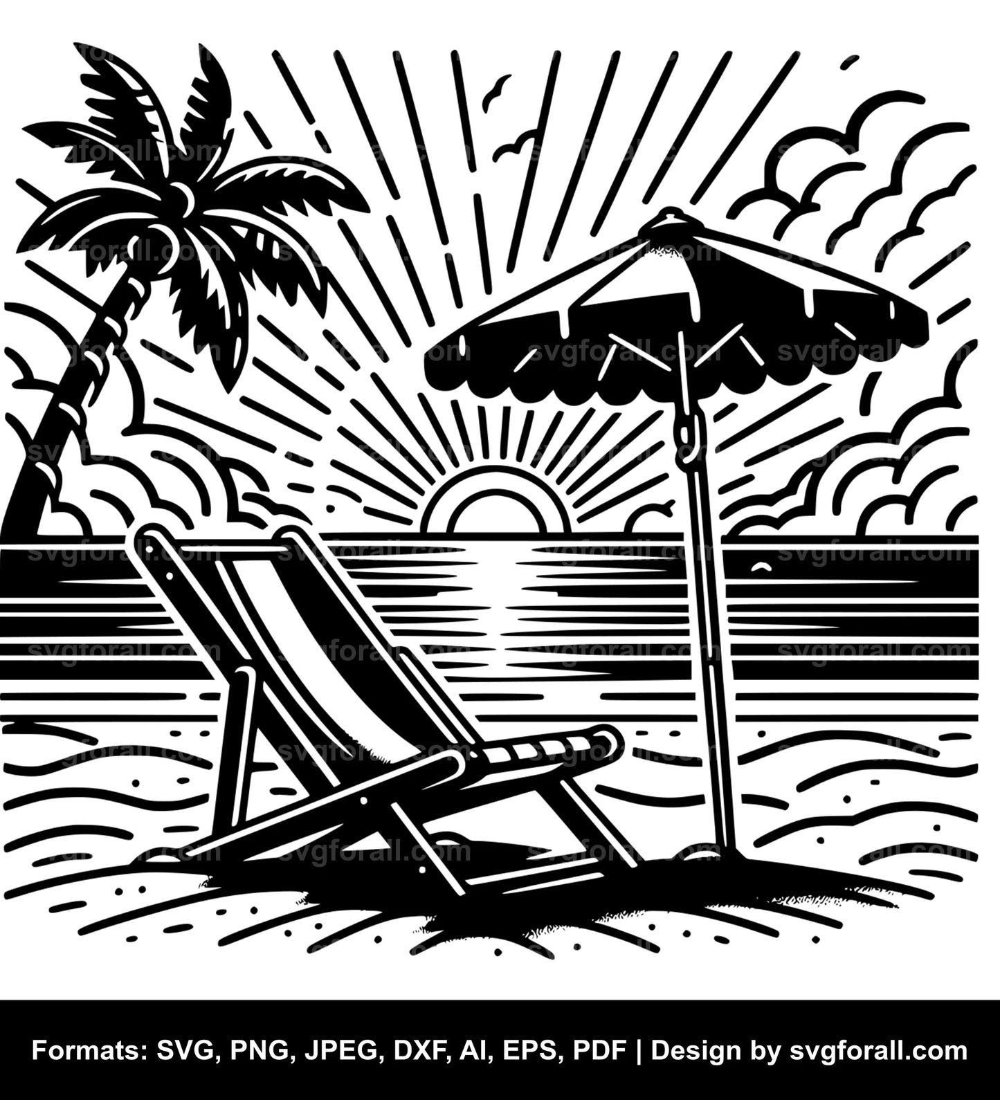 Beach Chair SVG PNG