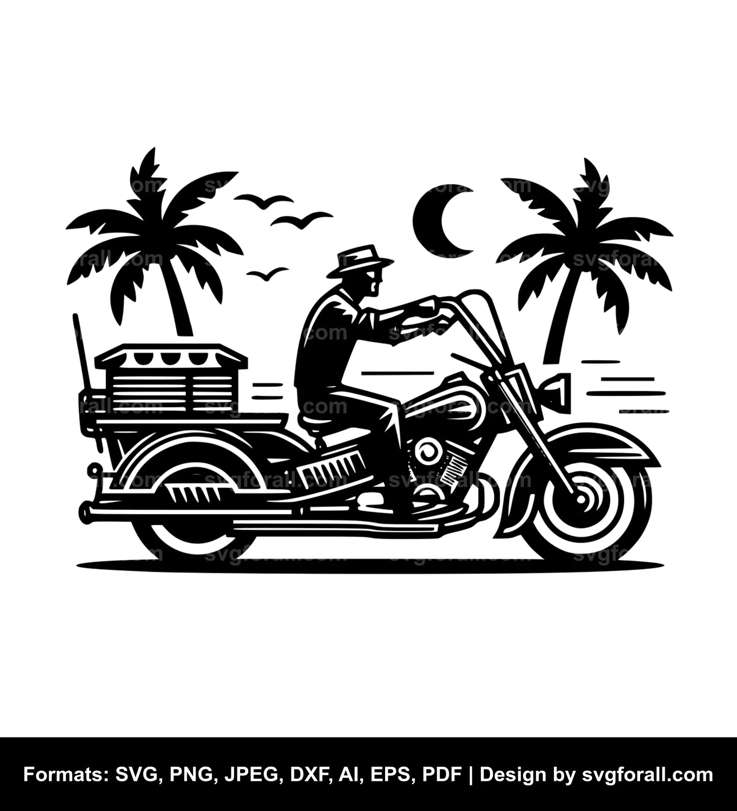 Beach Cruiser Vector SVG