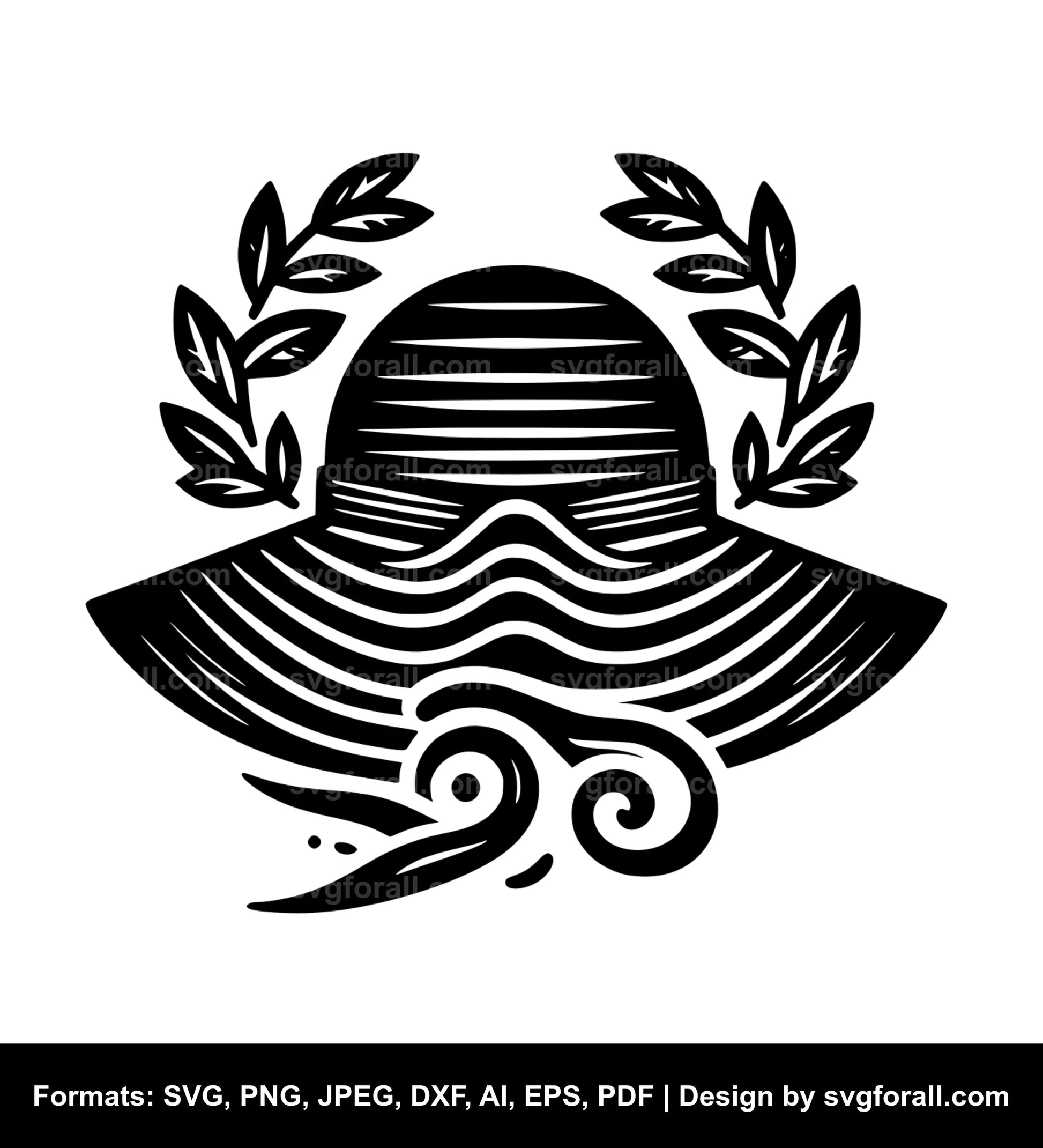 Beach Hat Cricut SVG