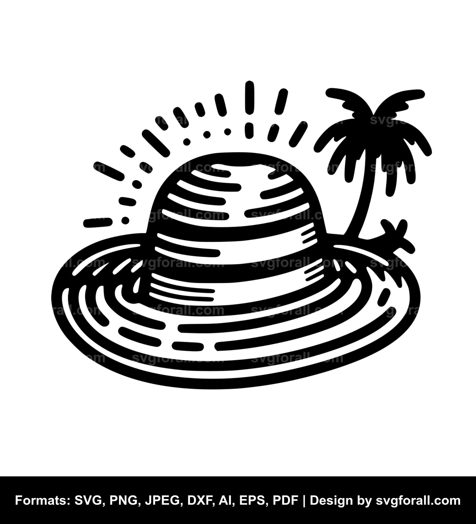 Beach Hat SVG