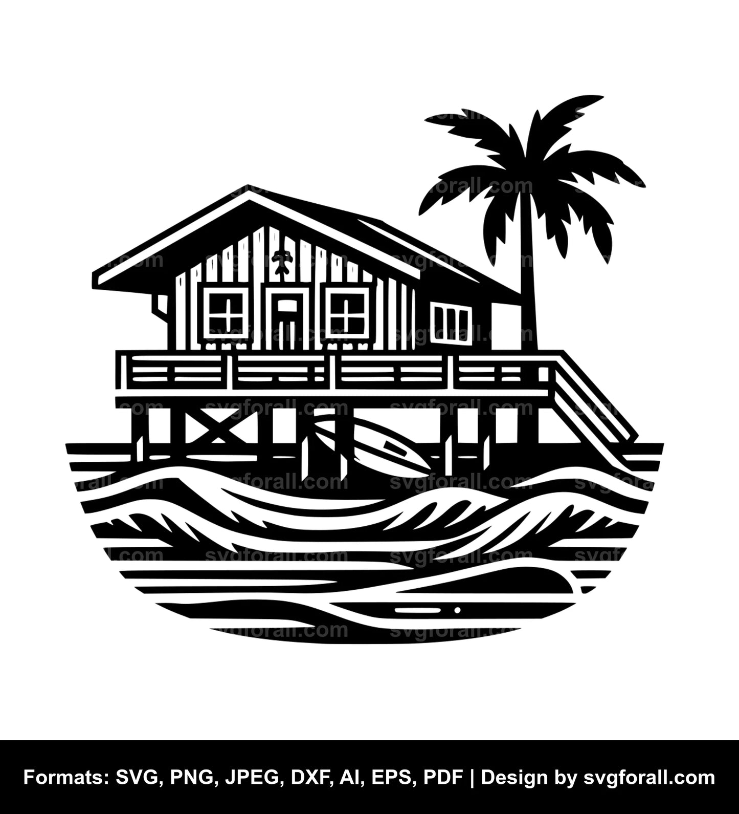 Beach House SVG Vector