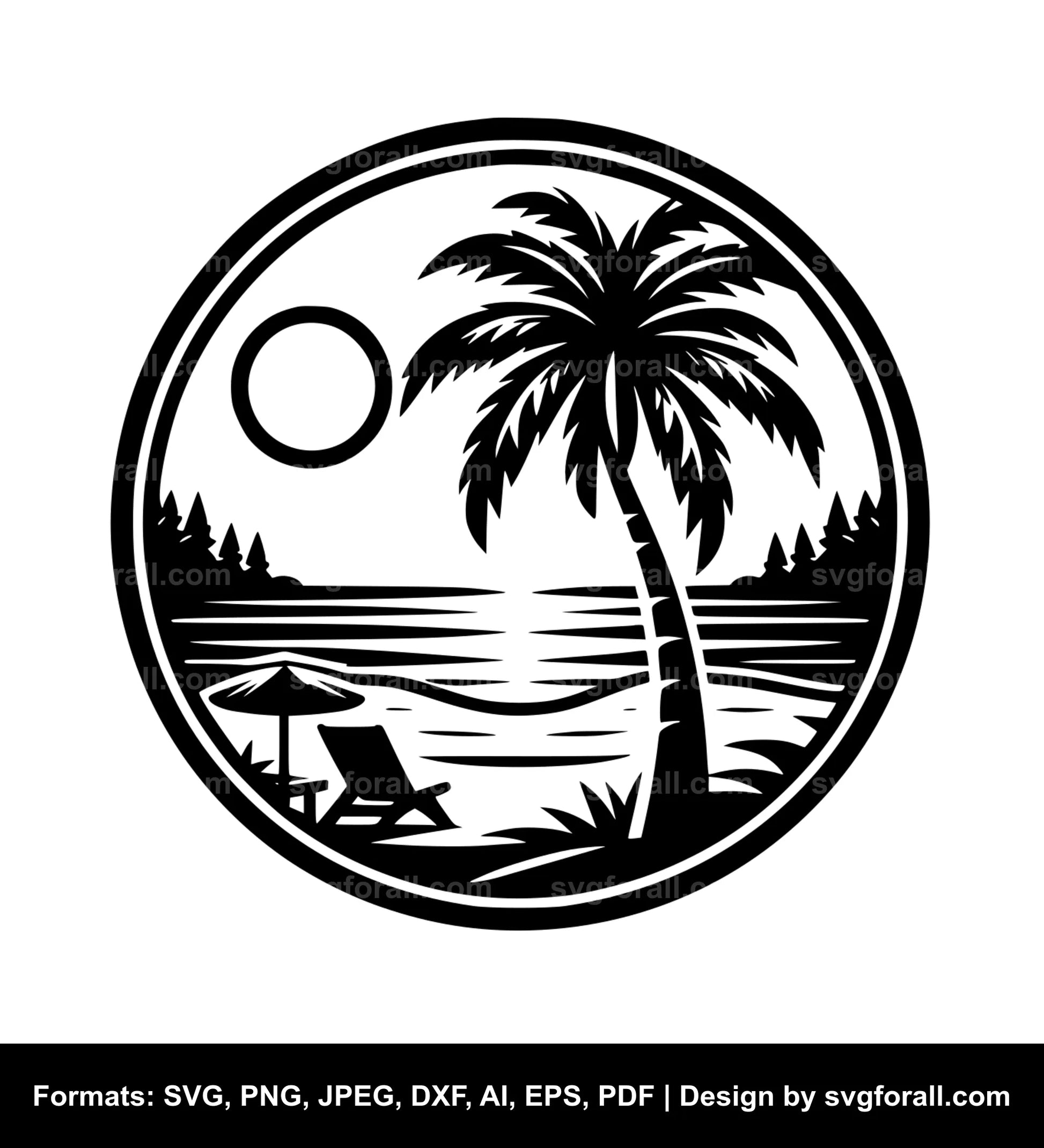 Beach Landscape SVG File