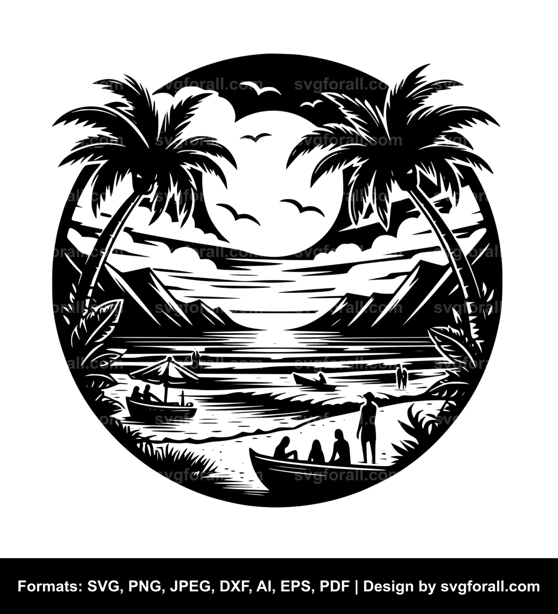 Beach SVG Vector