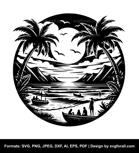 Beach SVG Vector